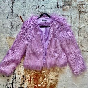 Lavender Faux fur